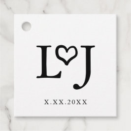 Etiquetas de Favor de Boda Personalizada del Coraz