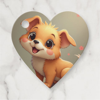 etiquetas de favor de cachorro adorable