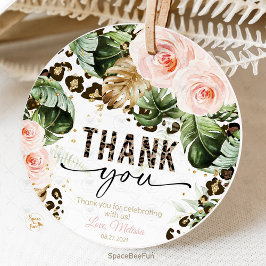 Etiquetas de Favor de Cumpleaños de Safari Leopard