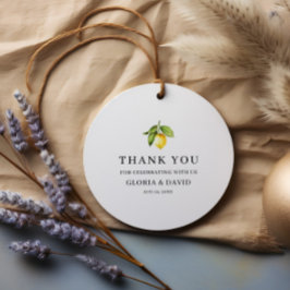 Etiquetas de Favor de la Boda Moderna de Limón Ama