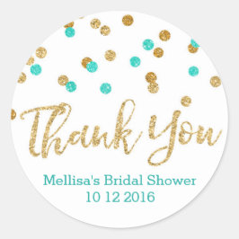 Etiquetas de Favor de la Ducha Bridal Aqua Blue Go