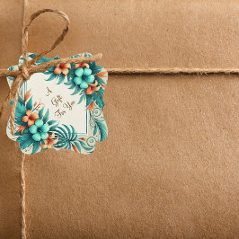 Etiquetas de Favor de la Iridescencia Tropical