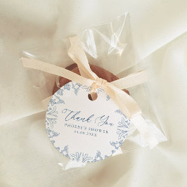 Etiquetas de Favor de Novias Florales en Chinoiser