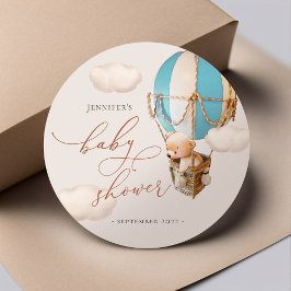 Etiquetas de Favor de Oso! Calcomanía Redonda Clás