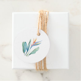 Etiquetas de Favor de Pájaro de Paraíso Acuarela