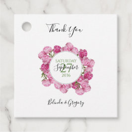 Etiquetas de Favor de Regalo Boda de los Peonies R
