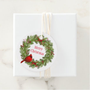 Etiquetas de Favor de Wreath de regalo para navida