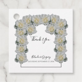 Etiquetas de Favor del Boda de Rosas Blancas