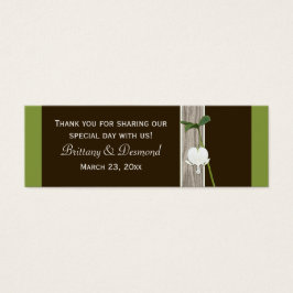 Etiquetas de Favor del Corazón de Marfil Verde Mar