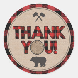 Etiquetas de Favor del Partido Lumberjack Gracias 