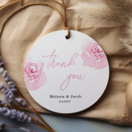 Etiquetas de Favor Redondas de Rosas de color de a