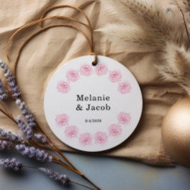 Etiquetas de Favor Redondas de Rosas de color de a