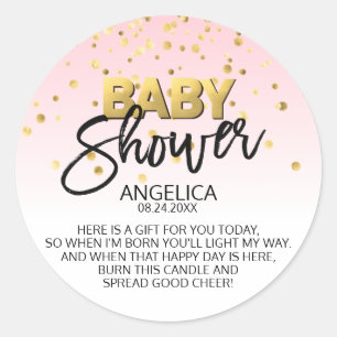 Etiquetas de Favor Votiva de Velas Baby Shower de 