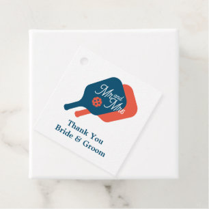 Etiquetas de favores de boda con el tema del pique