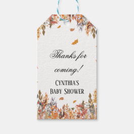 Etiquetas de favoritos de Baby Shower otoño