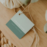 Etiquetas de favoritos de bloque de color de la ma<br><div class="desc">Etiquetas de regalo minimalistas modernas con tipografía audaz y un bonito bloque de color verde menta.</div>