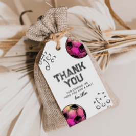 Etiquetas de favoritos de fútbol rosa de color de