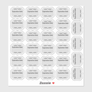 Etiquetas de fecha de caducidad, etiquetas de coci