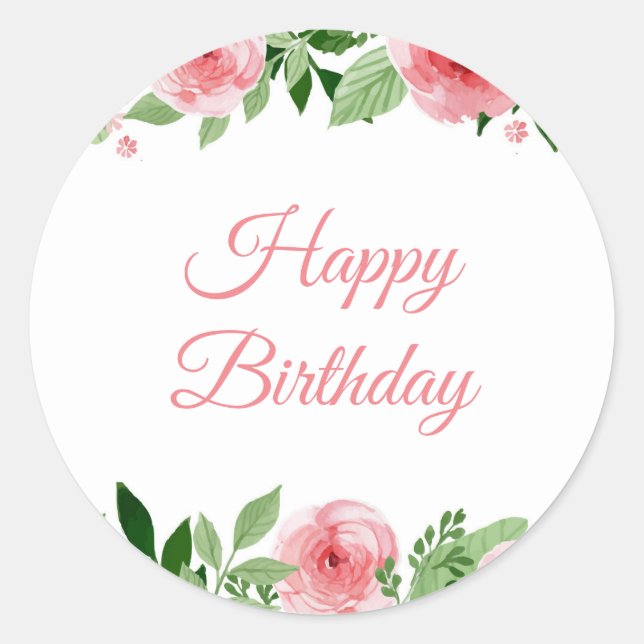 Etiquetas de Feliz Cumpleaños (Anverso)