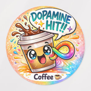 Etiquetas de fiesta kawaii neurodivergentes de gol