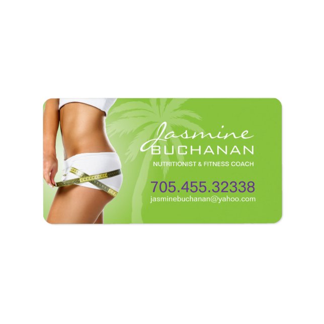 Etiquetas de fitness y nutrición (Frente)