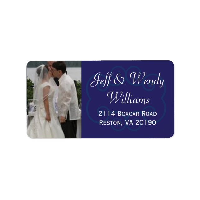 Etiquetas de fotos azules (Frente)