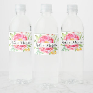 Etiquetas de frascos de agua floral