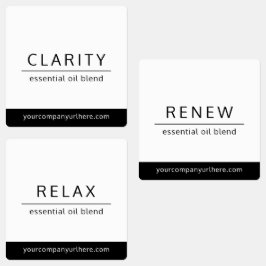 Etiquetas de frascos de rollo de aceite esenciales