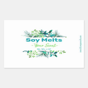 Etiquetas De Fundición De Cera De Soja Verde Y Azu