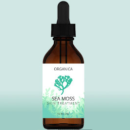 Etiquetas de gel de mosca marina con temática oceá
