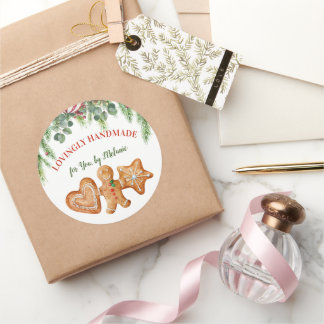 Etiquetas de gingerbread hechas a mano muy encanta