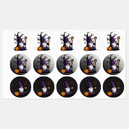 Etiquetas de Gnomos de Halloween