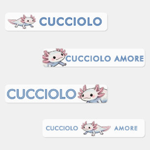 Etiquetas de GUARDERÍA paquete CUTO AXOLOTL MONSTR