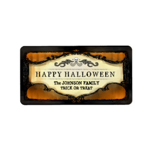 Etiquetas de Halloween - anaranjadas y Halloween