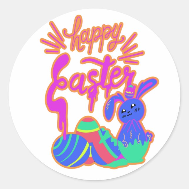 Etiquetas de Happy Easter (Anverso)