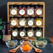 Etiquetas de hierbas acuáticas y jarras de jabón d