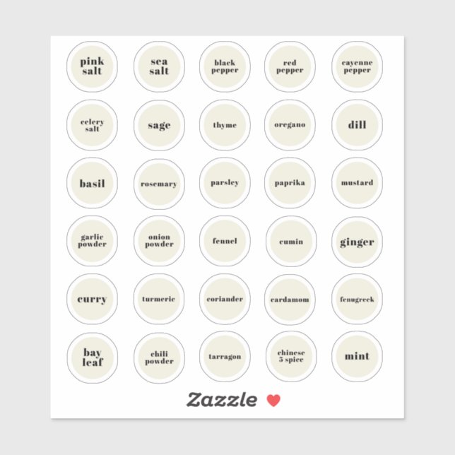 Etiquetas de hierbas y especias (Hoja)