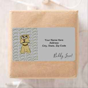 Etiquetas de huesos de perro