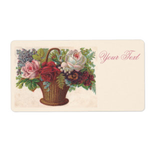 Etiquetas de ilustración de flores vintage exquisi