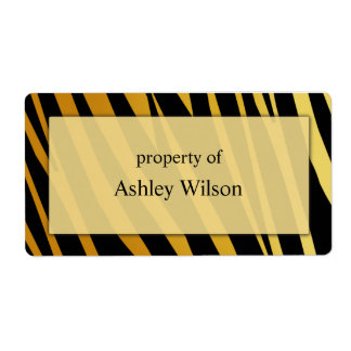 Etiquetas de impresión de tigres