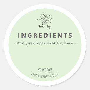 Etiquetas de ingredientes coloreadas de jar de fon