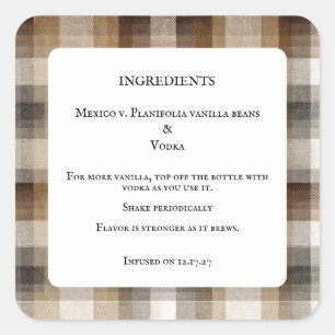 Etiquetas de Ingredientes para Frascos de Extracto