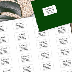 Etiquetas de invitación 28 Nombre de donativo y di