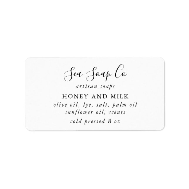 Etiquetas de jabón (Frente)