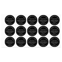 etiquetas de jabón cosmético negras impermeables c