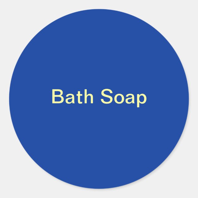 Etiquetas de jabón de baño (Anverso)