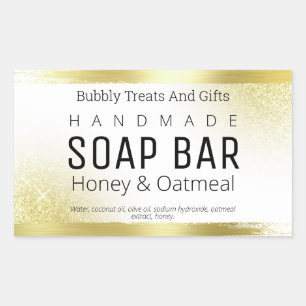 Etiquetas De Jabón Hechas A Mano Con Glicor De Oro