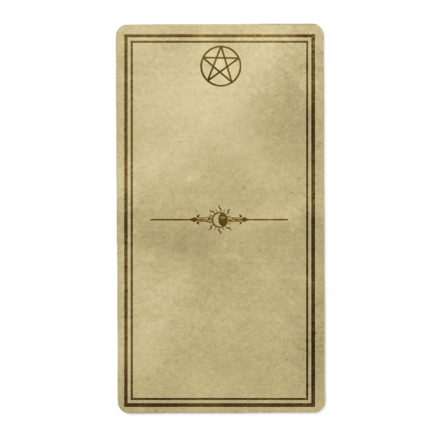 Etiquetas de Jar Apothecary Pentáculo Celestial (Frente)