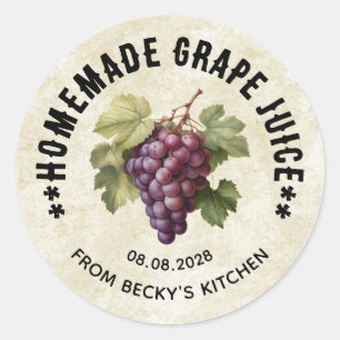 Etiquetas de jugo de uva vintage para conservas ca