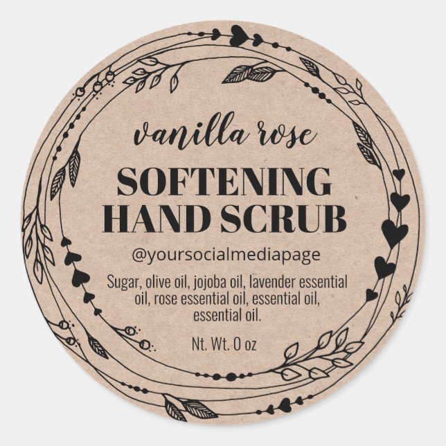 Etiquetas de Kraft Scrub (Anverso)